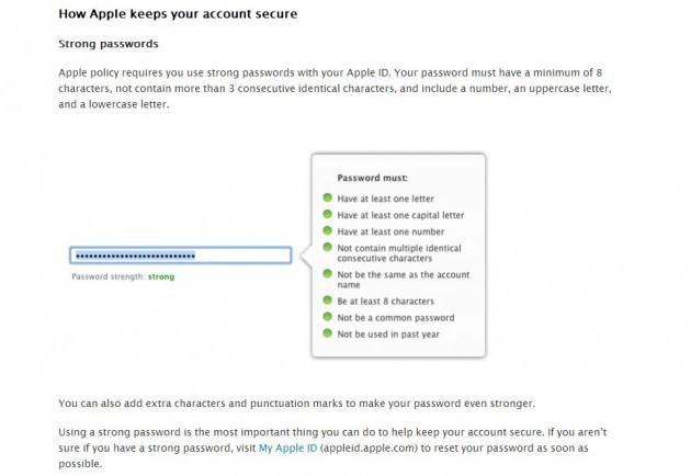 Apple security password