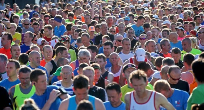 General view of competitors during the race