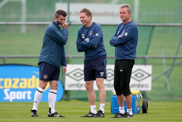 Roy Keane with Steve Walford and Steve Guppy