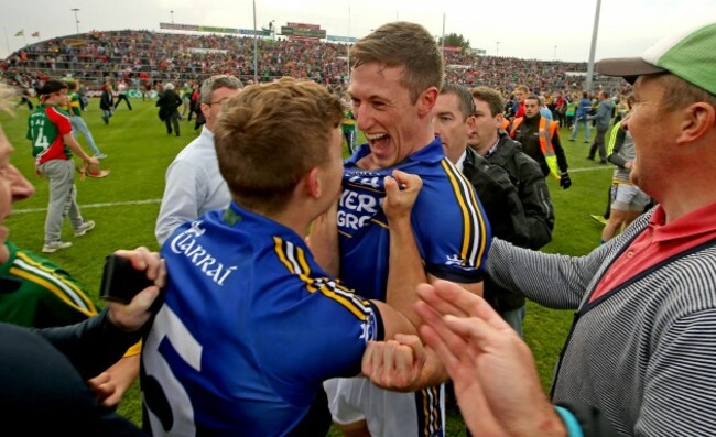 James O&Otilde;Donoghue and Jonahtan Lyne celebrate after the game