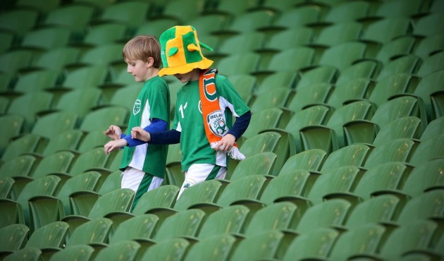 Ireland supporters at the game