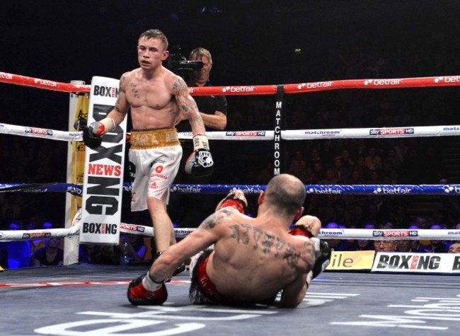 Carl Frampton in action against Kiko Martinez 9/2/2013