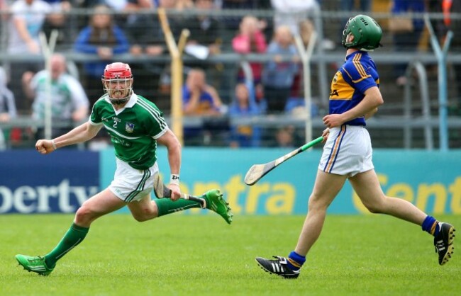 Seamus Hickey celebrates scoring a point