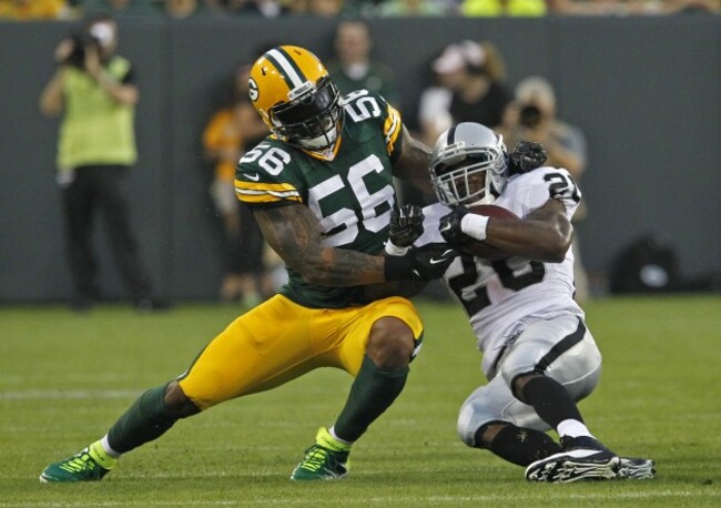 Raiders Packers Football