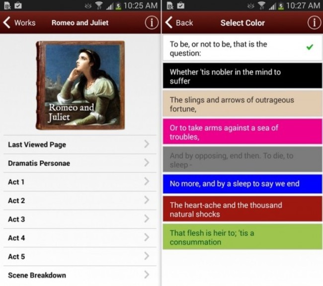 Shakespeare app