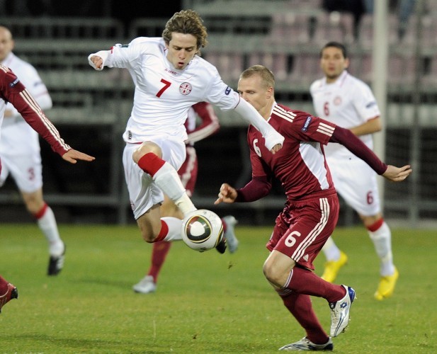 Latvia Georgia Euro 2012 Soccer