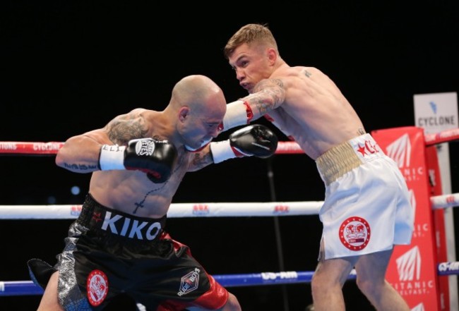 Carl Frampton in action against Kiko Martinez