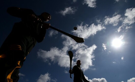 Kilkenny players arrive and walk the pitch