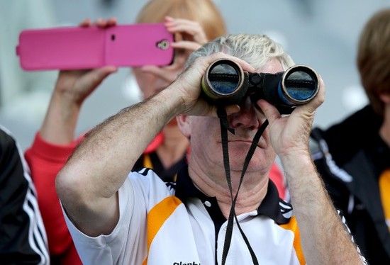 A Kilkenny fan keeps a close eye