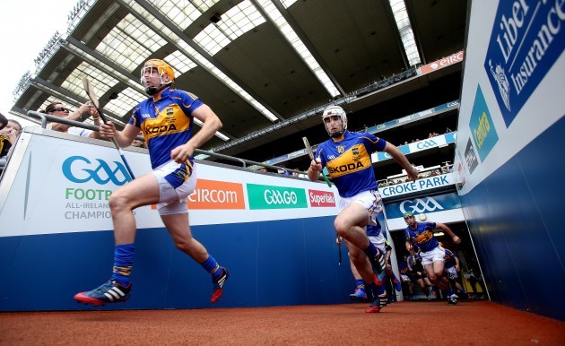 Tipperary players take to the field