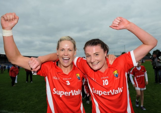 Angela Walsh and Annie Walsh celebrate