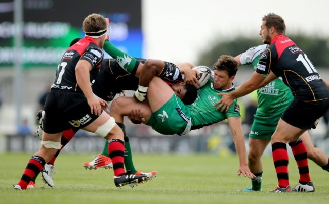 Aled Brew tackles Danie Poolman