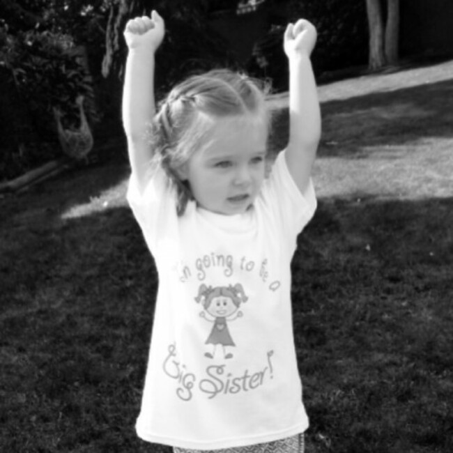 I know lots of people have been guessing and Ben and I can now confirm that Aoife is going to have a baby brother or sister next year!!! We're all very happy
