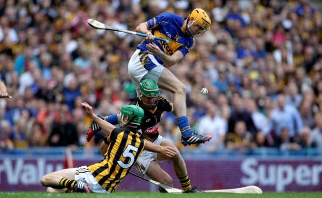 Eoin Murphy and Joey Holden with Seamus Callanan