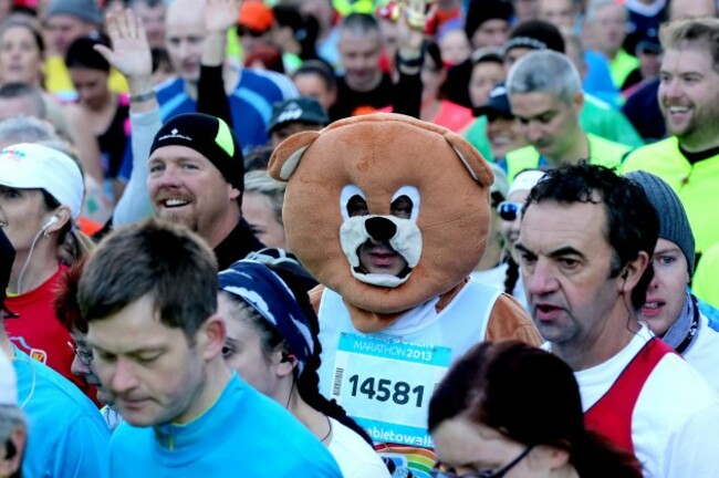 General view of participants during the Marathon