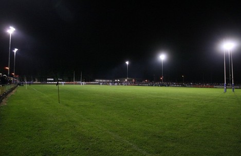 View of tonight's game under lights at Dooradoyle