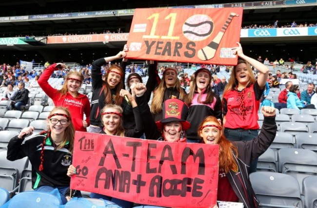 Down supporters with their banners