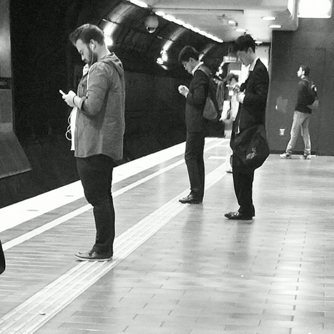 Heads down