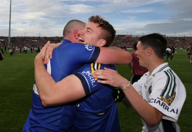 Kieran Donaghy and James OÕDonoghue celebrate