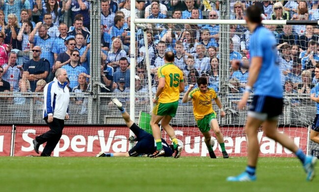 Ryan McHugh celebrates scoring his sides second goal