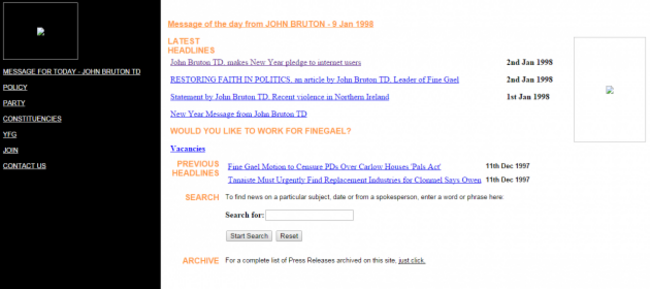 fine gael website 98