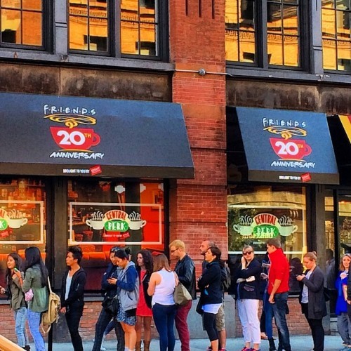 This was the queue to get into the pop-up Central Perk in New York today