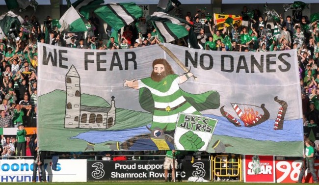 A Shamrock Rovers banner