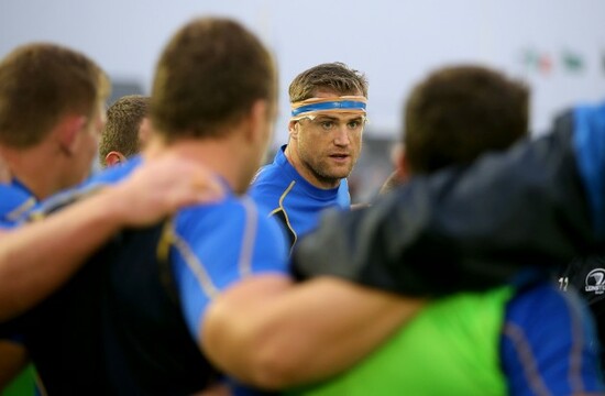 Jamie Heaslip talks to his players