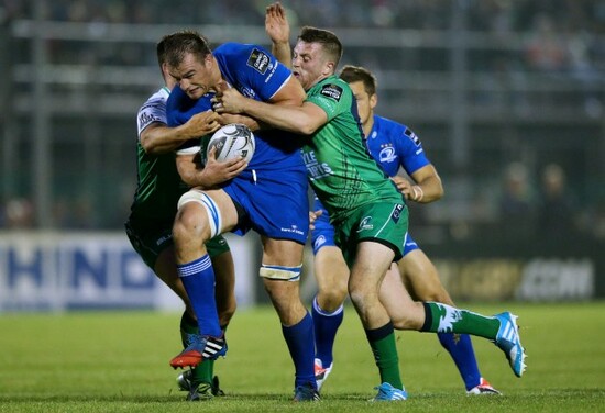 Dave Heffernan and Jack Carty with Rhys Ruddock