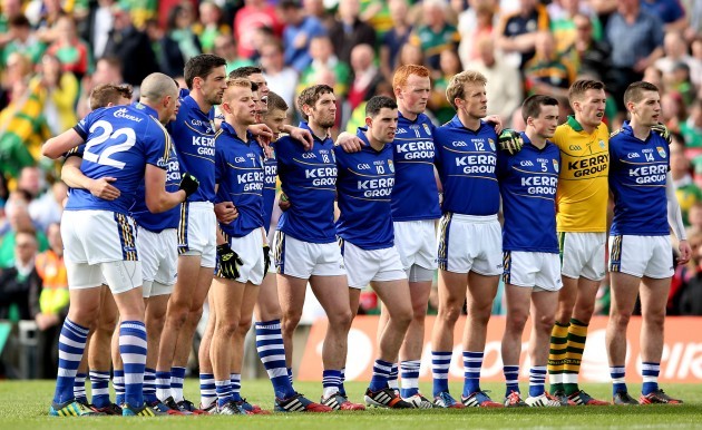 Kieran Donaghy encourages his team-mates before the game