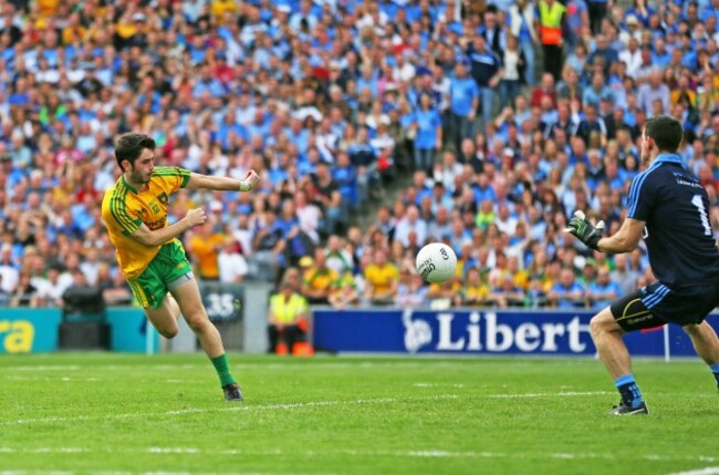 Ryan McHugh scores a goal