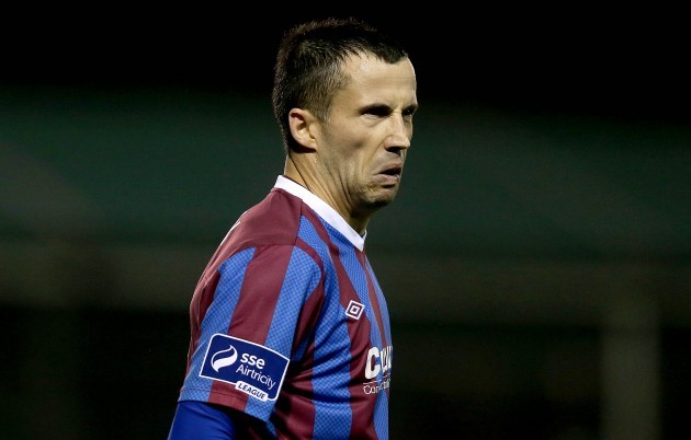 Keith Fahey reacts after scoring