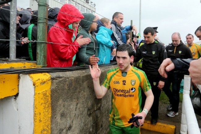 Mark McHugh leaves the field