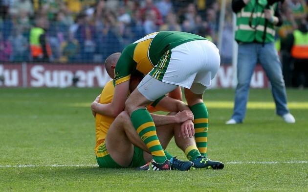Kieran Donaghy with Michael Murphy at the end of the game