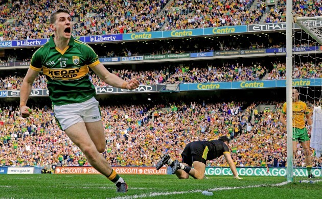 Paul Geaney celebrates scoring his side's first goal