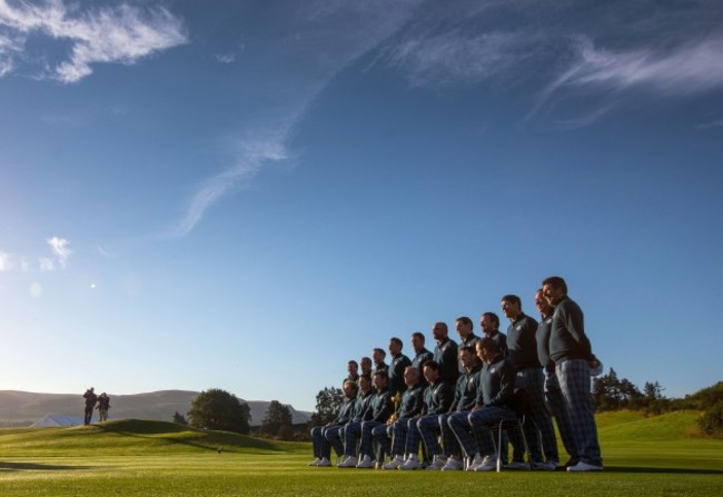 General view of the European team photograph