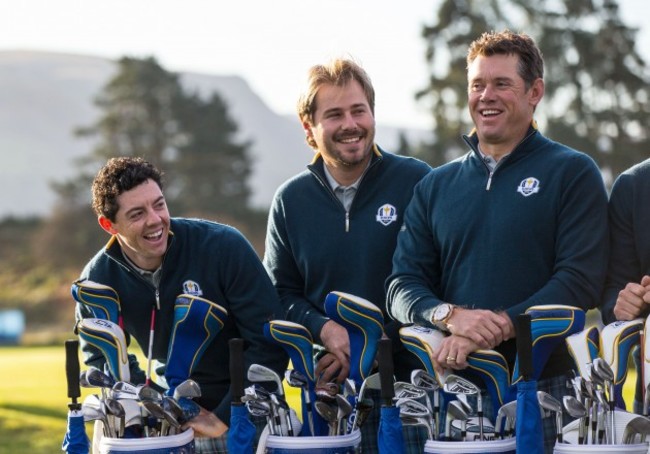 Rory McIlroy, Victor Dubuisson and Lee Westwood