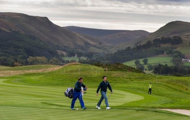 Rory McIlroy with caddie JP Fitzgerald