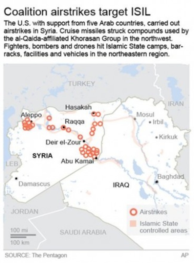 US COALITION ISIL AIRSTRIKES