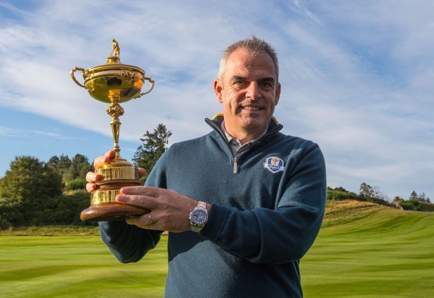 Paul McGinley with the Ryder Cup