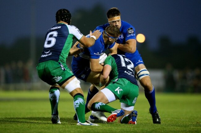 John Muldoon and Dave McSharry with Jamie Heaslip and Dominic Ryan