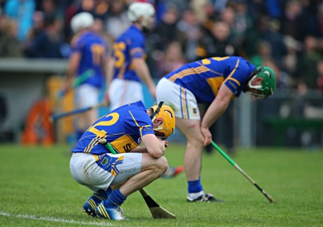 A dejected Shane McGrath