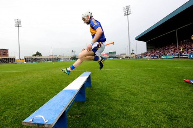 Brendan Maher leads out the team