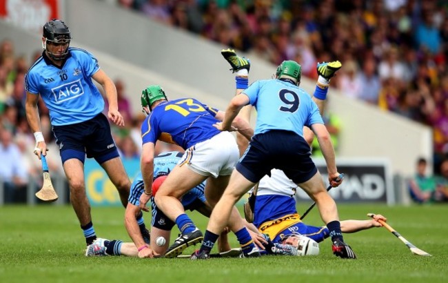 Noel McGrath and James Barry with Danny Sutcliffe, Ryan O'Dwyer and John McCaffrey