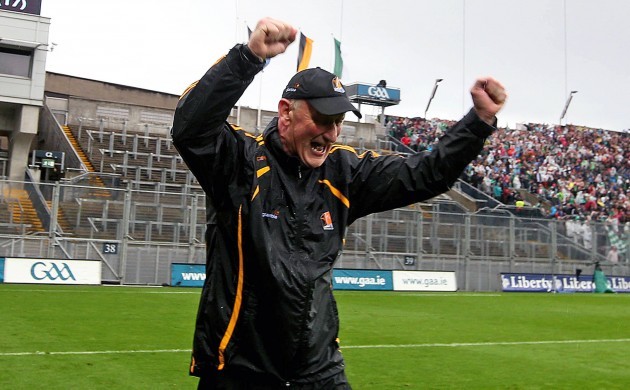 Brian Cody celebrates at the final whistle