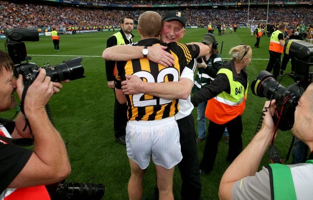 Brian Cody and Henry Shefflin celebrates after the game