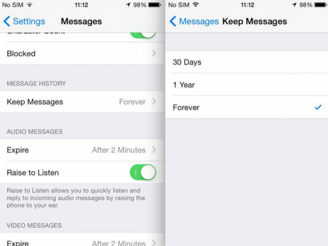 iOS 8 Messages