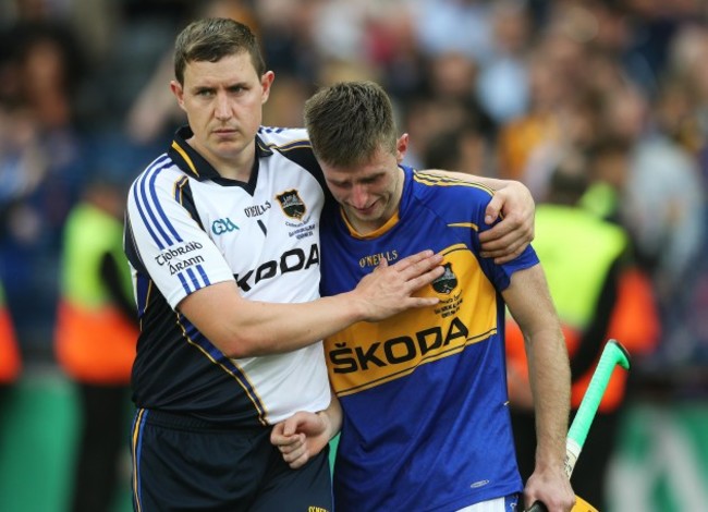 Darren Gleeson consoles Shane McGrath