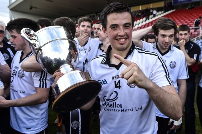 Ronan O'Neill celebrates winning