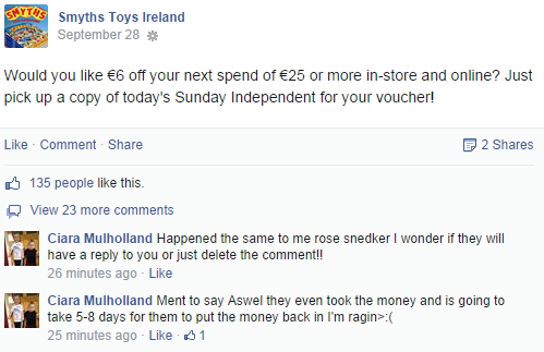 smyths toys cancel order